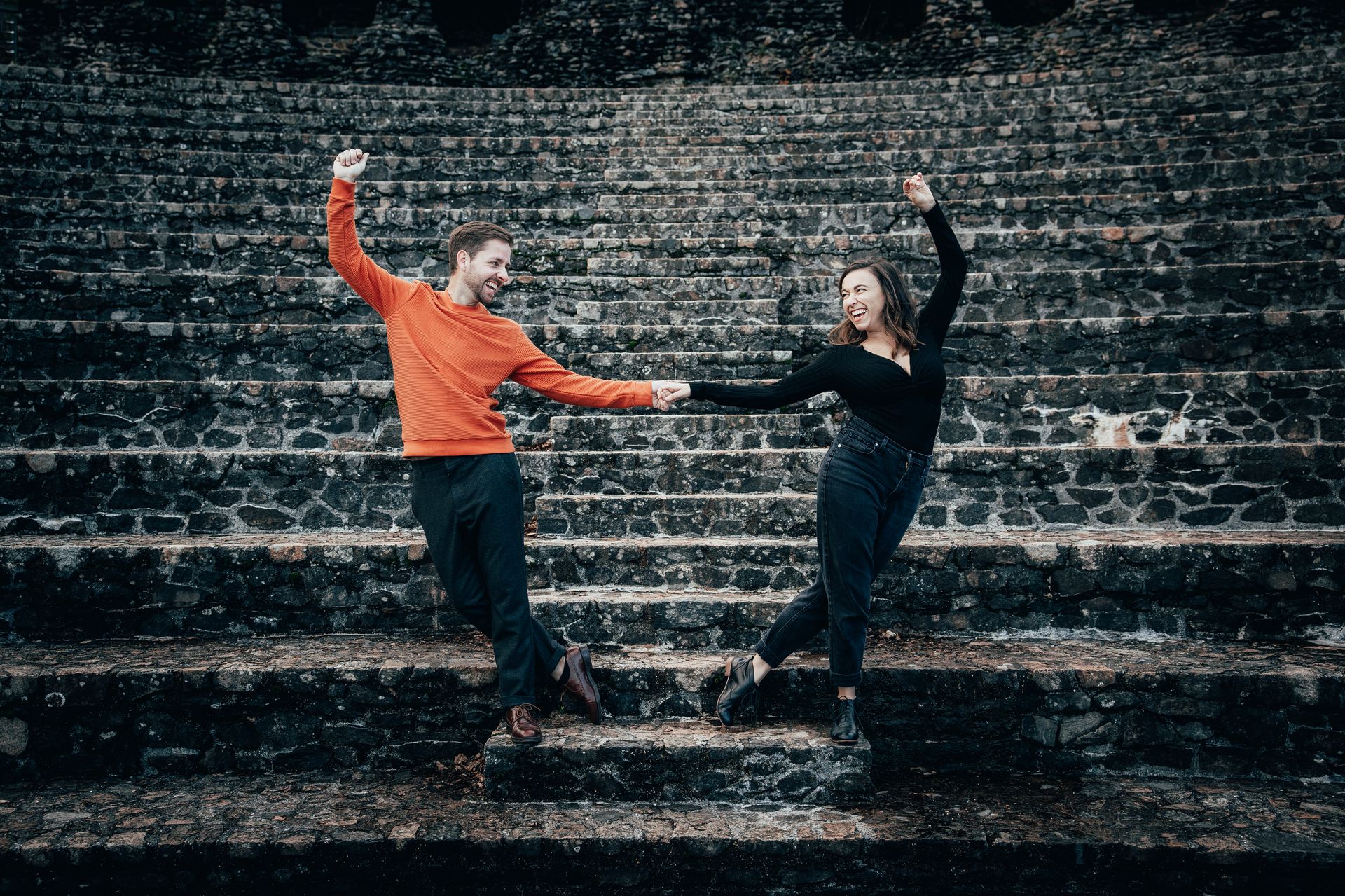 Maxime & Torri — On the stairs